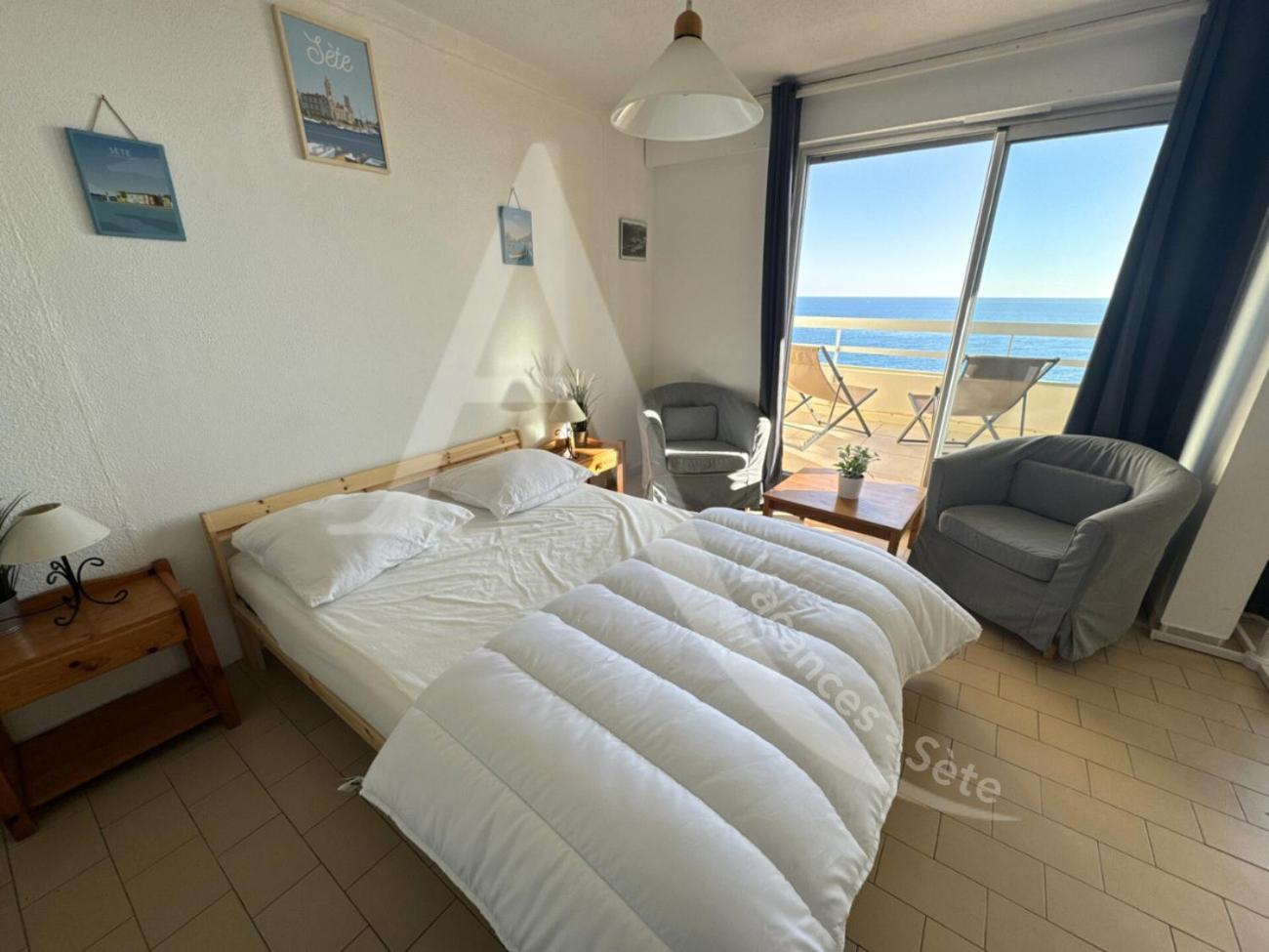 40 M², 1Ere Ligne Mer, Dernier Etage Avec Ascenseur Sète Buitenkant foto