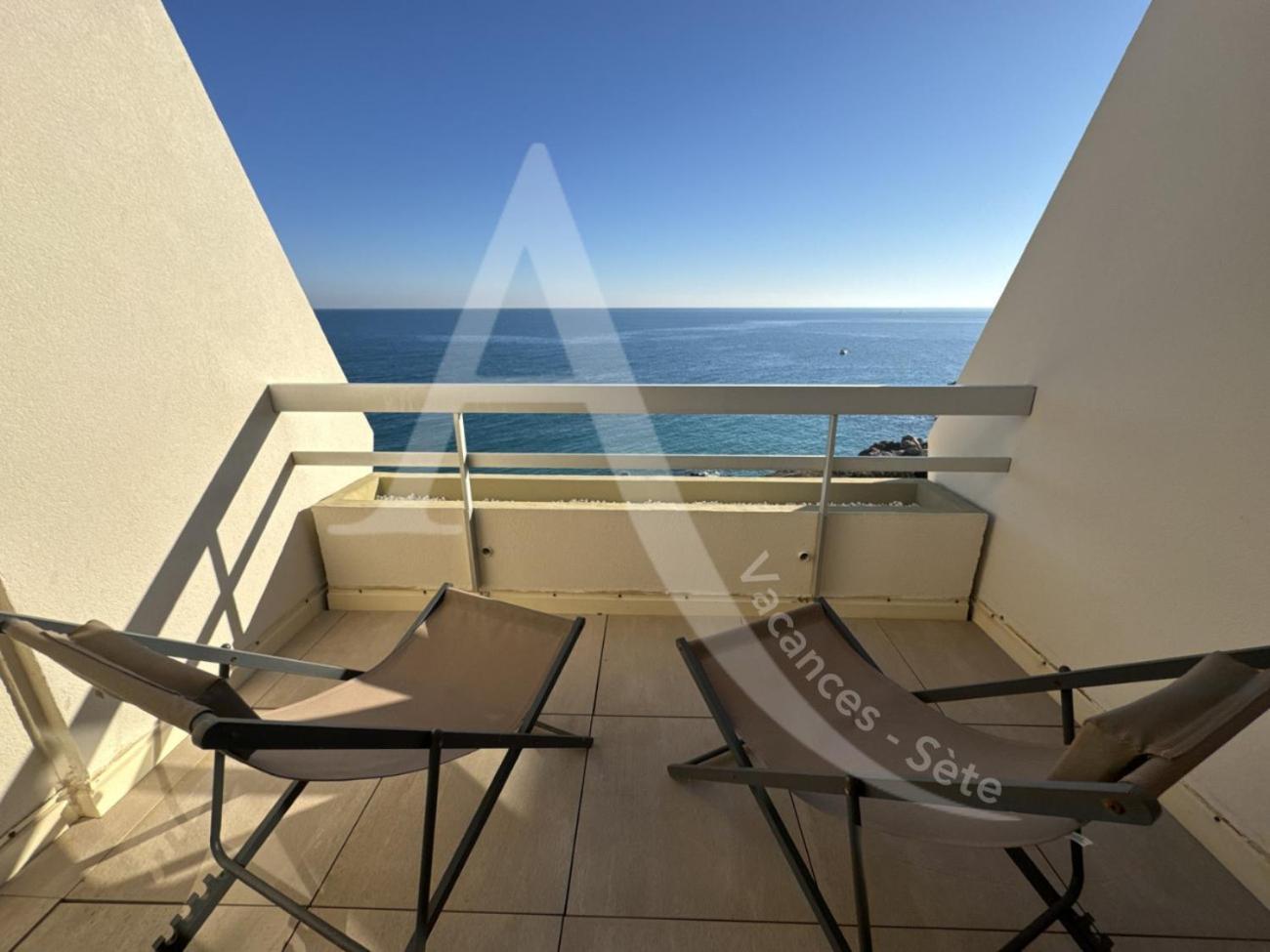 40 M², 1Ere Ligne Mer, Dernier Etage Avec Ascenseur Sète Buitenkant foto